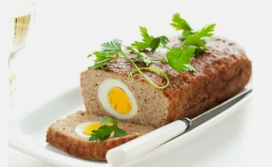 Meat loaf with the egg on the regime Ducane